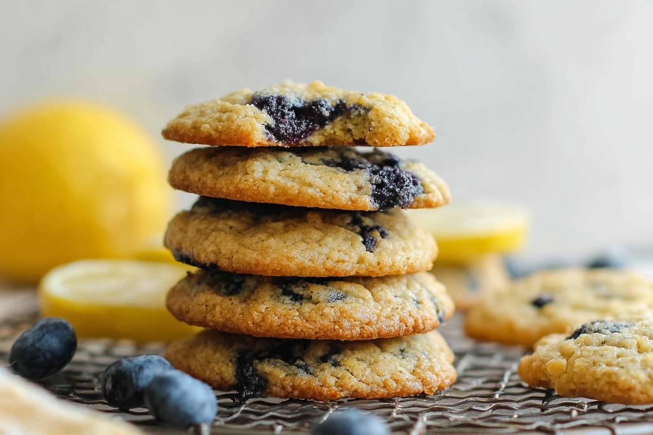 Lemon Blueberry Cookies Vegan