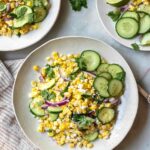 Mexican Street Corn Salad with Cucumber