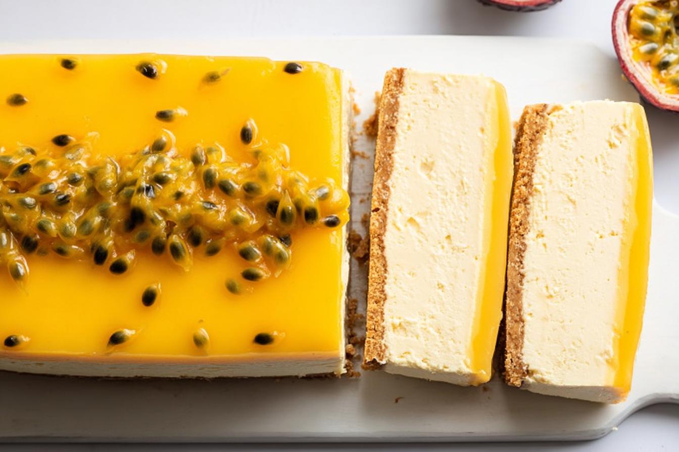 No Bake Passion Fruit Cheesecake