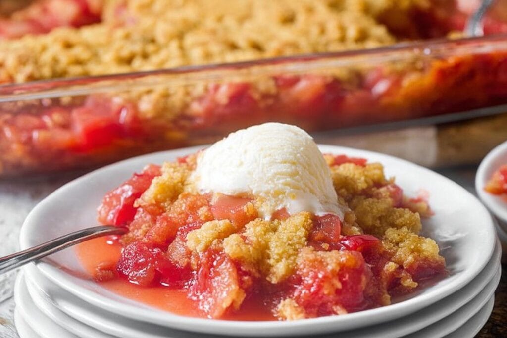 Rhubarb Dump Cake