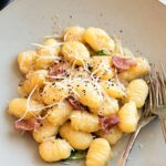 Spring Dinner Gnocchi Carbonara