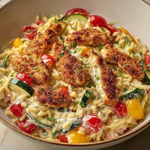 Spring Mouthwatering Boursin Orzo Bake