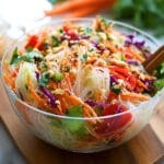 Spring Roll Salad with Spicy Ginger Dressing recipe