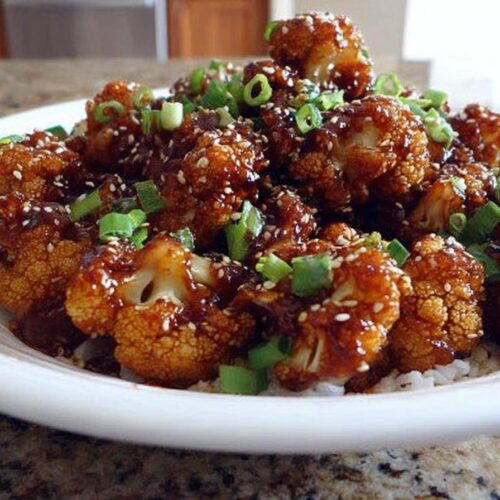 Sticky Honey Garlic Cauliflower