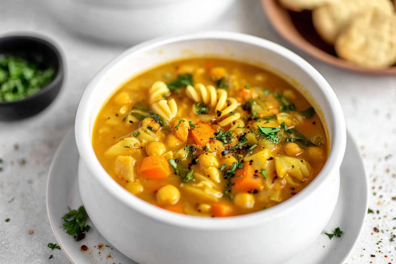 Vegan Chickpea Noodle Soup