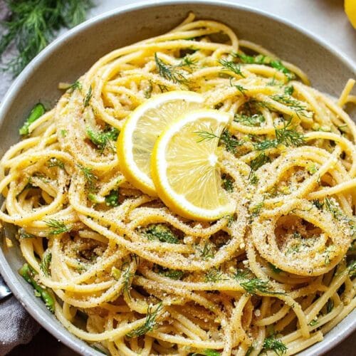 spring Browned Butter Lemon Dill Pasta