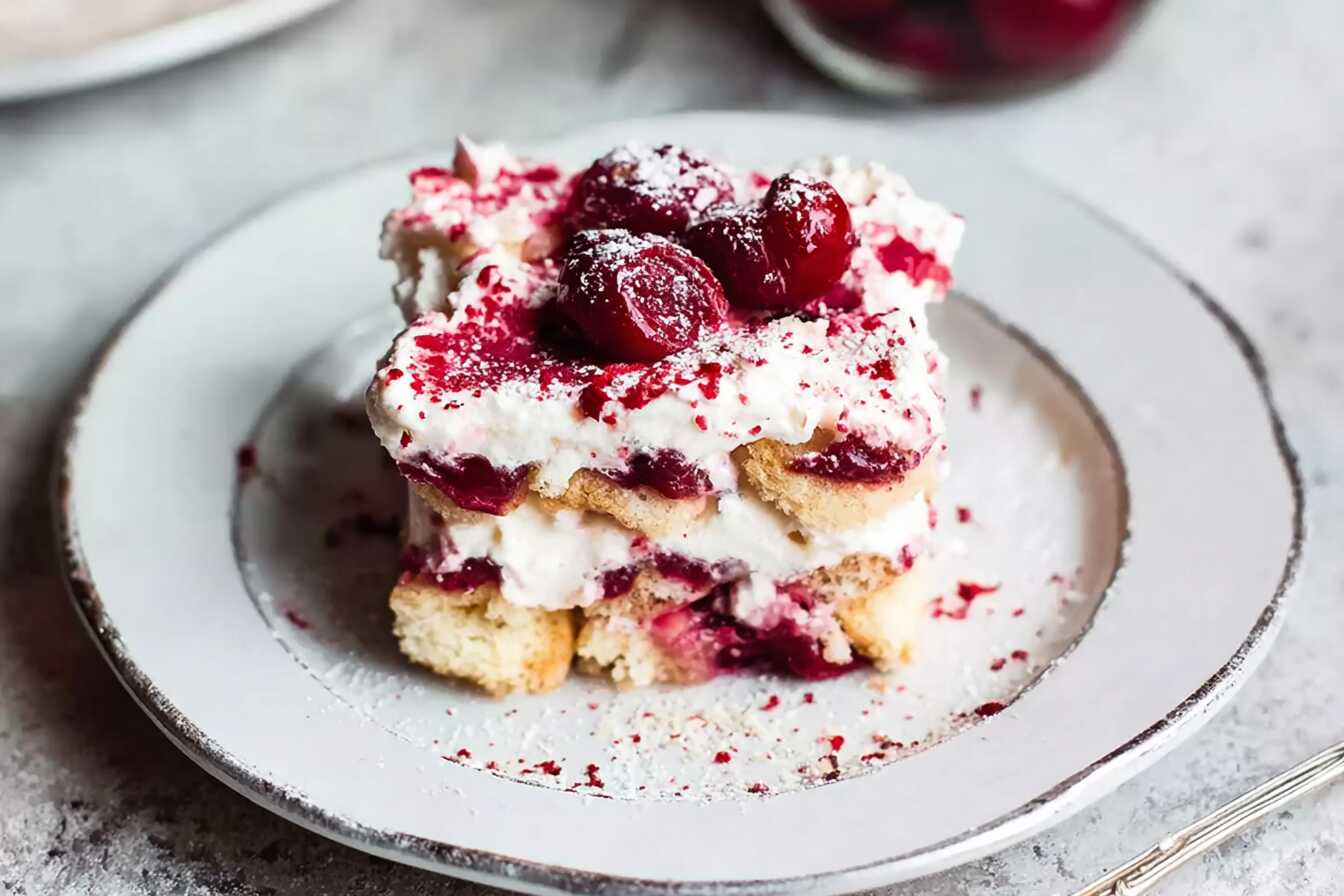 Cherry Almond Tiramisu