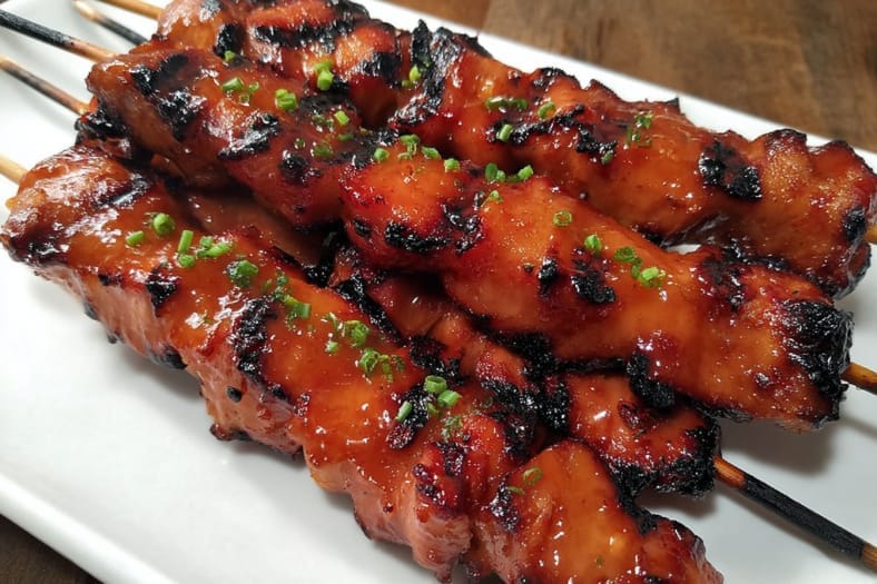 BBQ Pork Skewers with Filipino BBQ Marinade