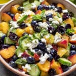 Blueberry Peach Feta Salad