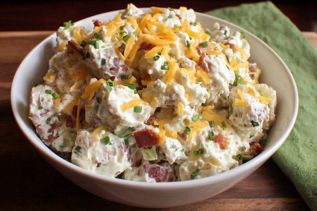 Cheddar Bacon Ranch Potato Salad