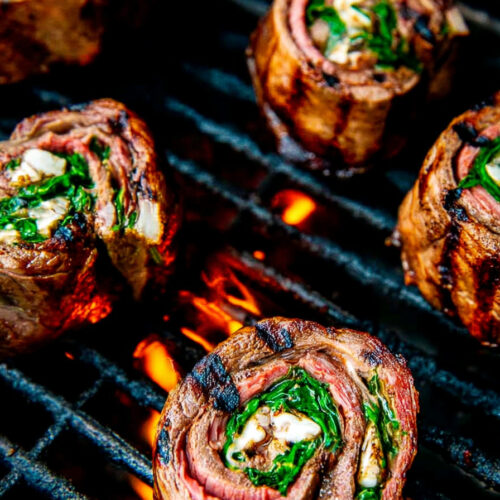 Grilled Flank Steak Pinwheels