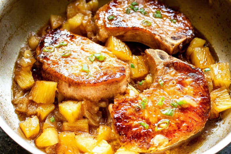 Juicy Pineapple Pork Chops