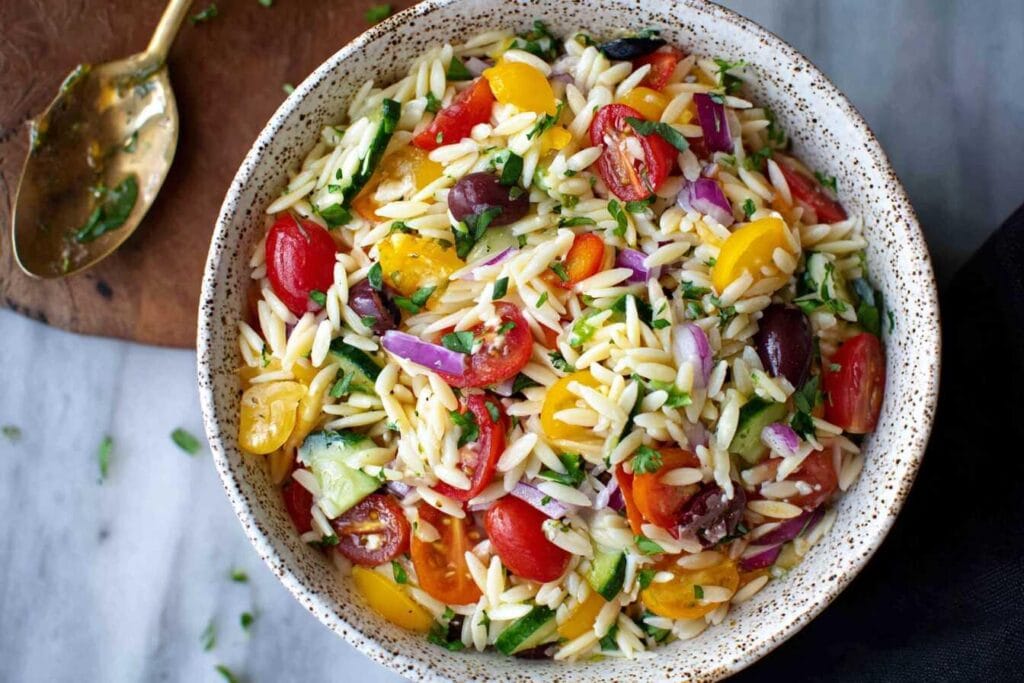 Rainbow Orzo Salad