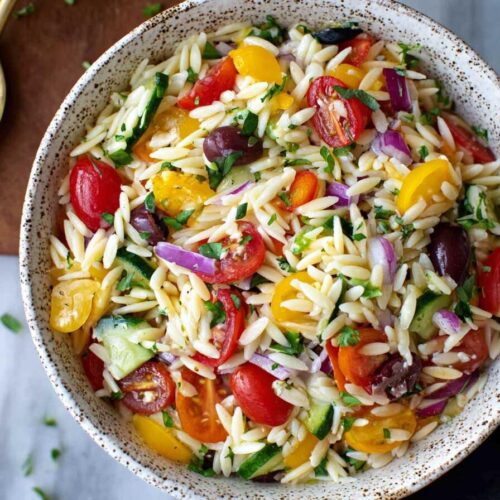 Rainbow Orzo Salad