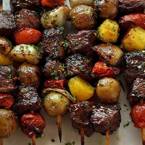 Rosemary Garlic Steak Kebabs