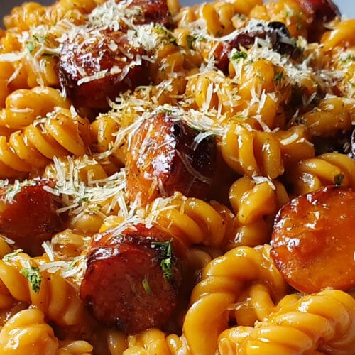 One-Pot Bold Honey BBQ Sausage Pasta