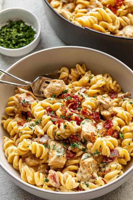 One-Pot Chicken Bacon Ranch Pasta