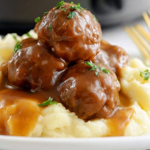 Slow Cooker Salisbury Steak Meatballs