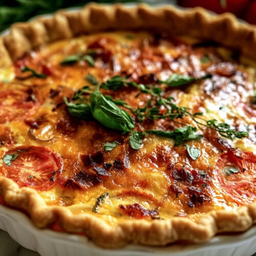 Bacon Onion Tomato Pie