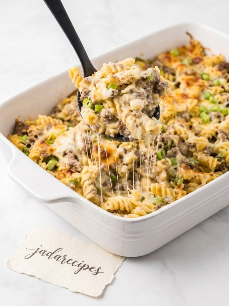 Philly Cheesesteak Pasta Casserole