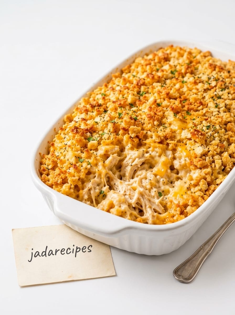 Ritz Cracker Chicken Casserole With Buttery Golden Crunch