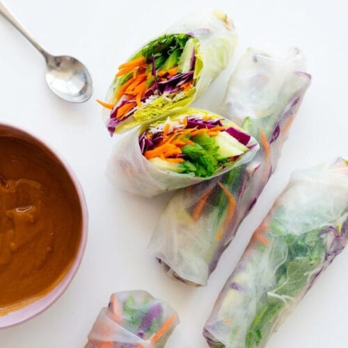 Fresh Spring Rolls with Peanut Sauce