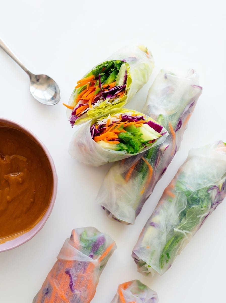 Fresh Spring Rolls with Peanut Sauce