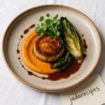 Seared Pork Medallion with Carrot Purée and Red Wine Jus