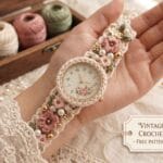 Vintage Floral Crochet Watch Strap