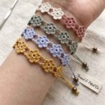 crochet flower bracelet pattern