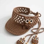 Crochet Owl Sun Visor