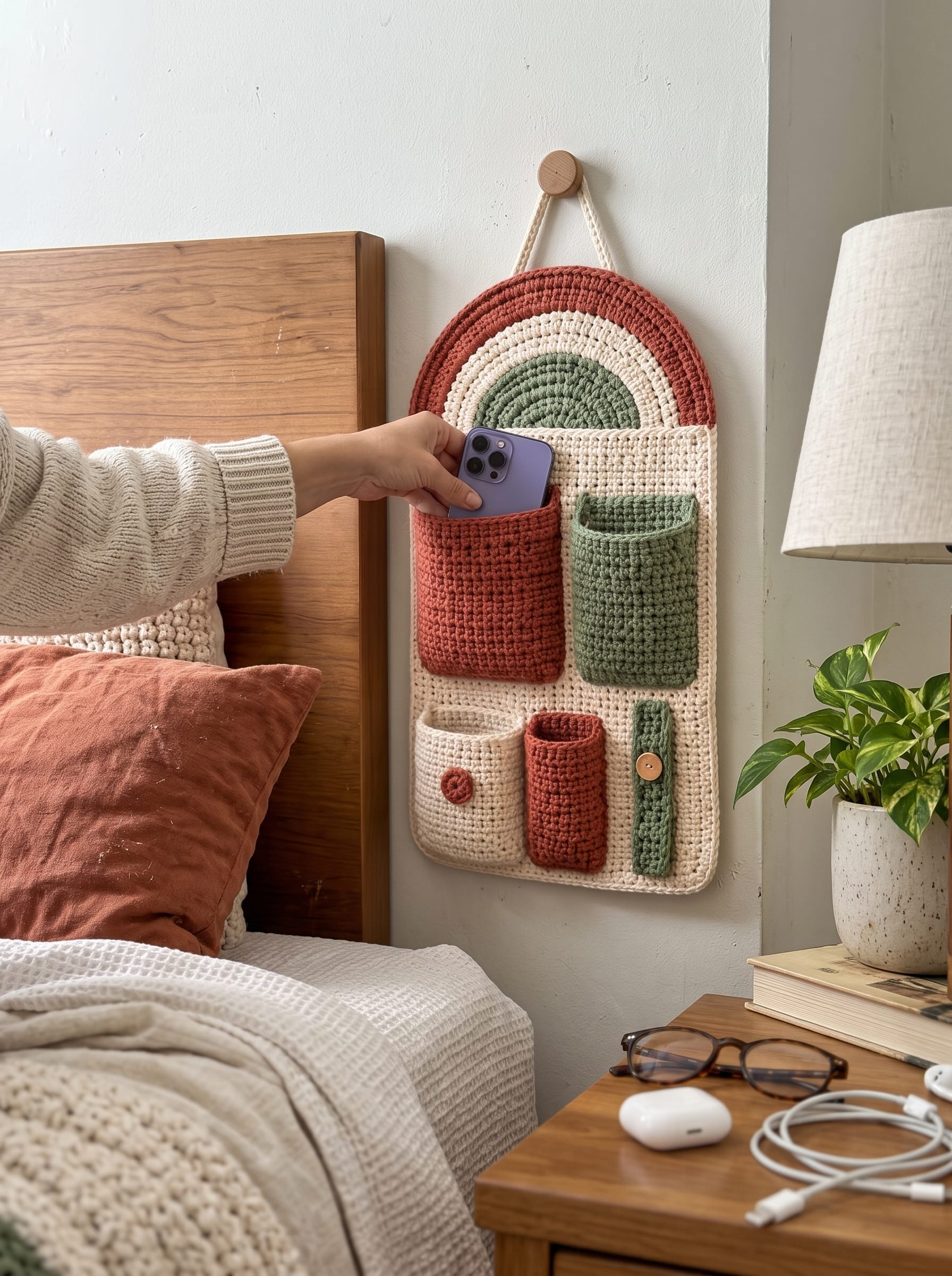 crochet wall organizer pattern